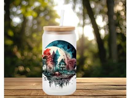 sklenicka s potiskem sumava mesic