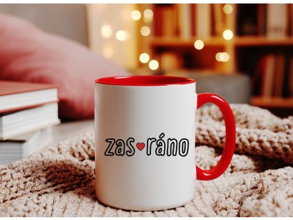 keramicky hrnek zas rano se srdickem