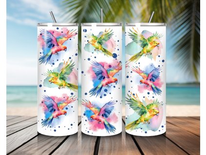 letni termo kelimek s papousky