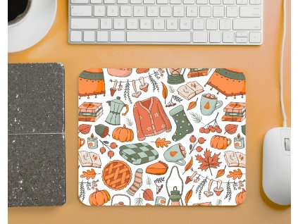 podzimni podlozka pod mys cozy autumn bila