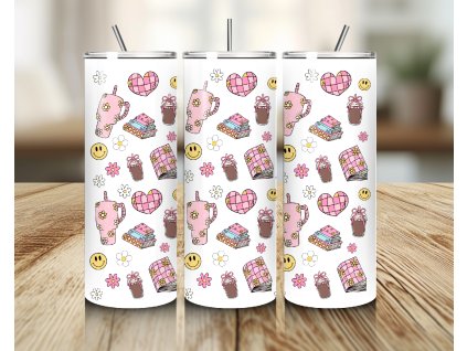 ruzovy termo kelimek pink coffee