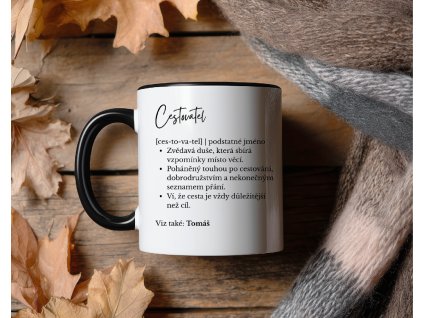 hrnek cestovatel se jmenem cerna varianta