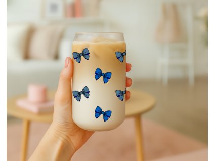 sklenicka na kavu maslicky modre