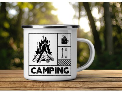 smaltovany plechacek camping