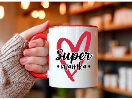 cerveny hrnek super mamka