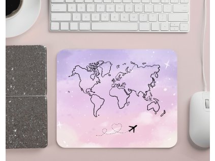 podlozka pod mys cestovani ruzova