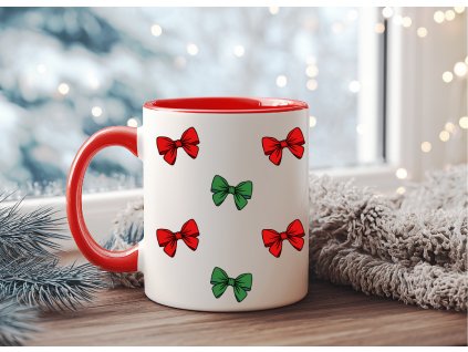 cerveny vanocni hrnek maslicky