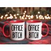 keramicky hrnek office bitch cerveny