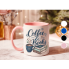 hrnek coffee and books