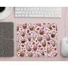 ruzova podlozka pod mys s potiskem kavy coffee