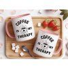 ruzovy hrnek coffee is my therapy