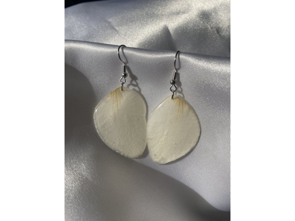 Náušnice z epoxidu stříbrná chirurgická ocel