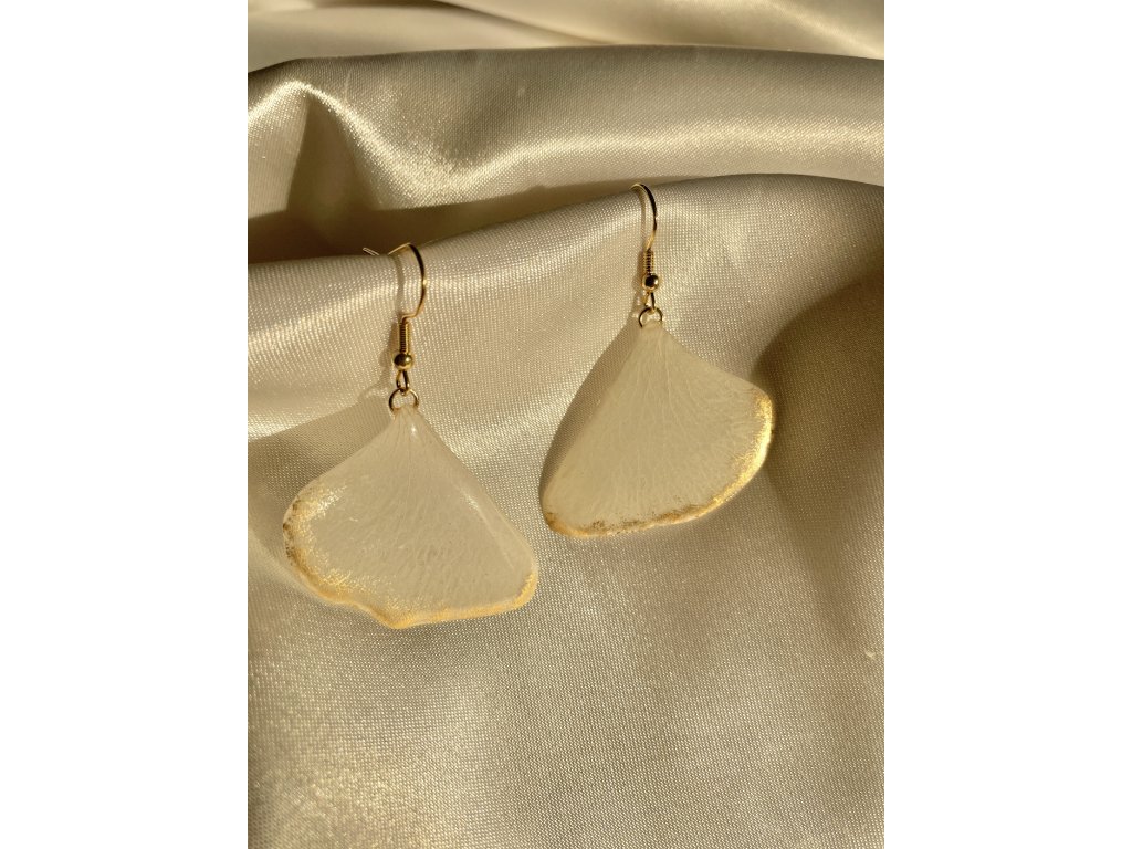 Náušnice z epoxidu zlatá chirurgická ocel