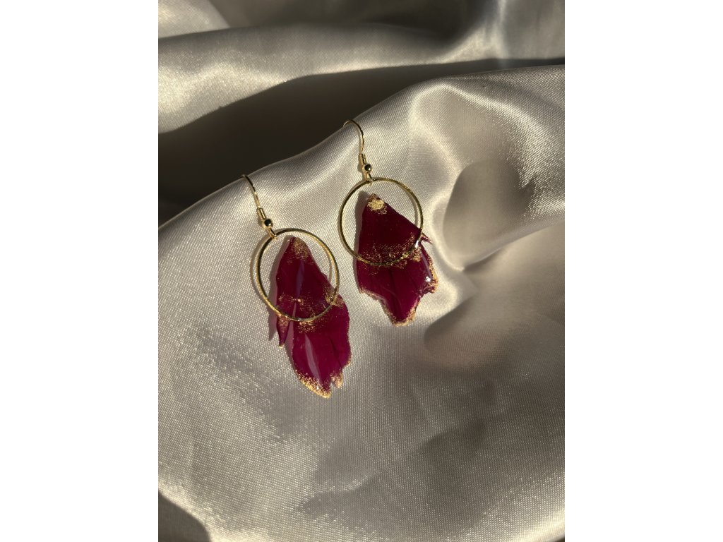 Náušnice z epoxidu zlatá chirurgická ocel NEW COLECTION