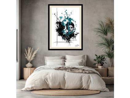 Digitální obraz „Tajemná dívka“ print