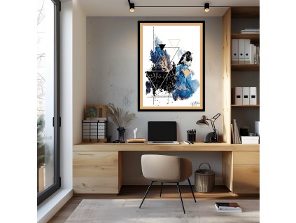 Digitální obraz „Dotek modré 3 print