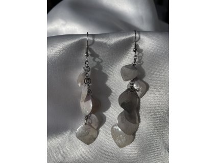 Náušnice z epoxidu stříbrná chirurgická ocel