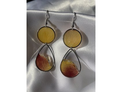 Náušnice z epoxidu stříbrná chirurgická ocel