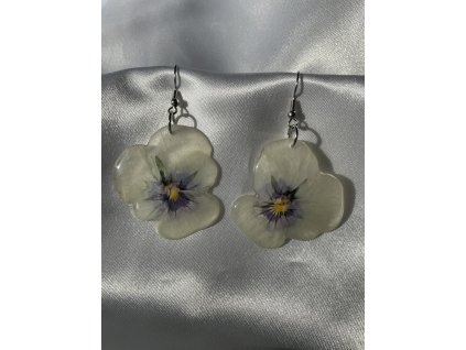 Náušnice z epoxidu stříbrná chirurgická ocel