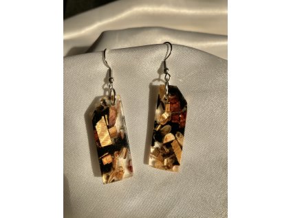 Náušnice z epoxidu stříbrná chirurgická ocel