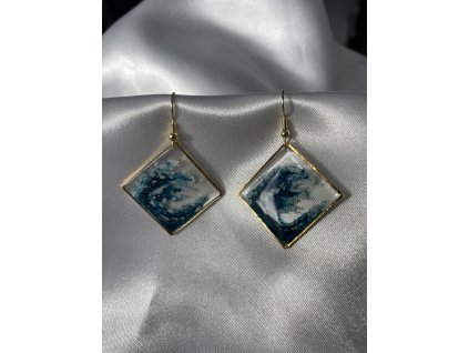 Náušnice z epoxidu zlatá chirurgická ocel