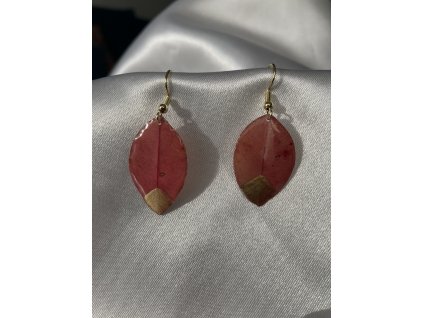 Náušnice z epoxidu zlatá chirurgická ocel