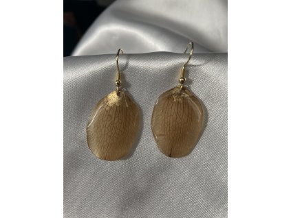 Náušnice z epoxidu zlatá chirurgická ocel