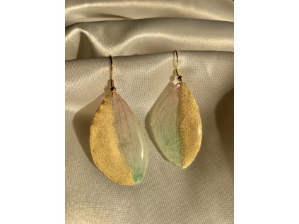 Náušnice z epoxidu zlatá chirurgická ocel