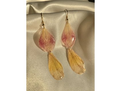 Náušnice z epoxidu zlatá chirurgická ocel