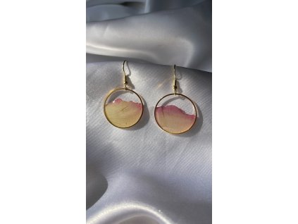 Náušnice z epoxidu zlatá chirurgická ocel