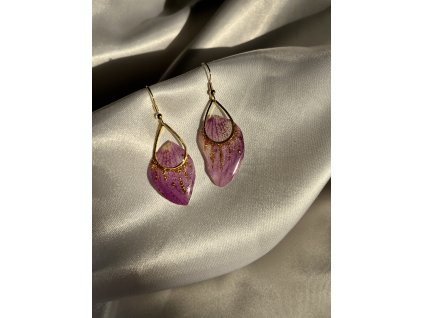 Náušnice z epoxidu zlatá chirurgická ocel NEW COLECTION