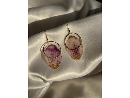 Náušnice z epoxidu zlatá chirurgická ocel NEW COLECTION