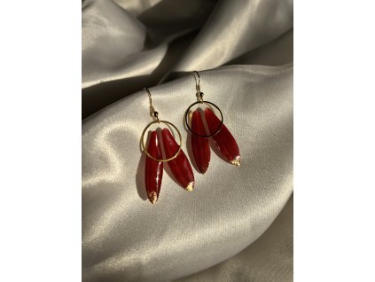 Náušnice z epoxidu zlatá chirurgická ocel NEW COLECTION