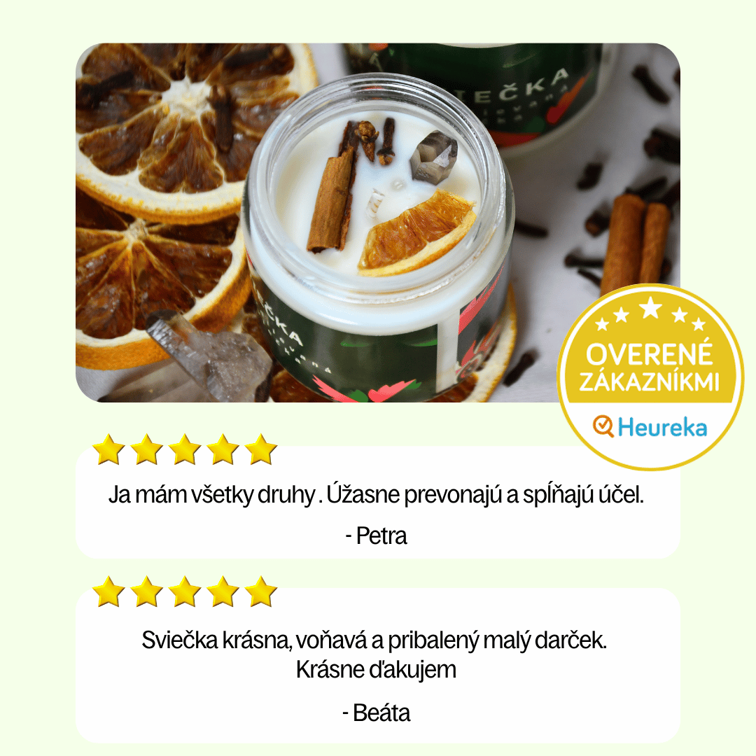 Vianočná sójová sviečka so záhnedou Katea