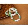 Náramek z minerálů tyrkys s perletí s bílým jadeitem - lehkost jara226 tyrkys zeleny jadeit rodondelka 390 (2)