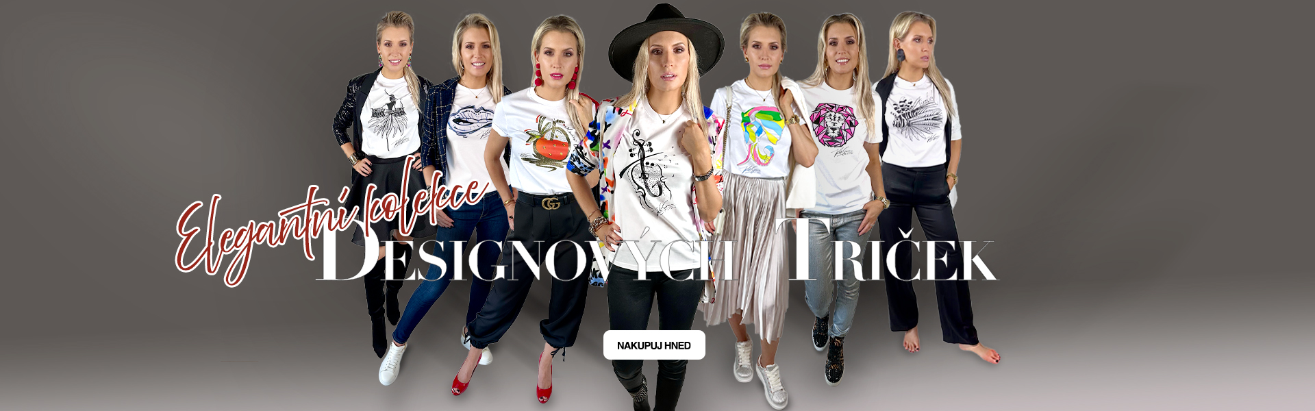 Elegantní kolekce designových triček