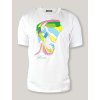 Designové bílé tričko s grafikou slona