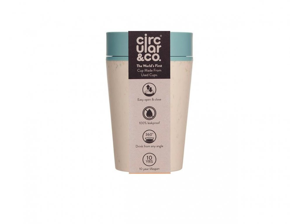 Kelímek rCUP/Circular&CO Cream and Teal 227 ml