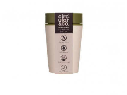 Kelímek CircularCup Cream and Green 227 ml