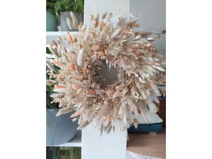 Březový věnec se sušenými květy TÓN v tónu