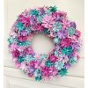 Dekorační věnec růžový sen s tyrkysem