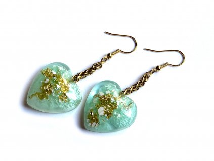 Náušnice zlaté srdce