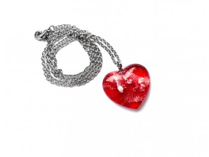 Náhrdelník červené srdce