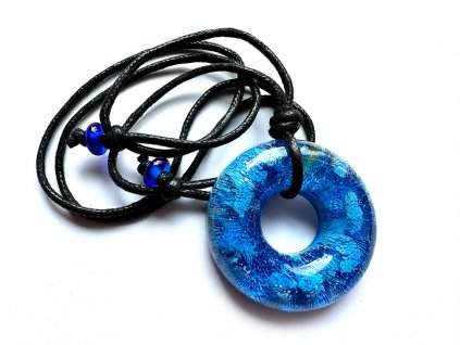 Náhrdelník modrý donut