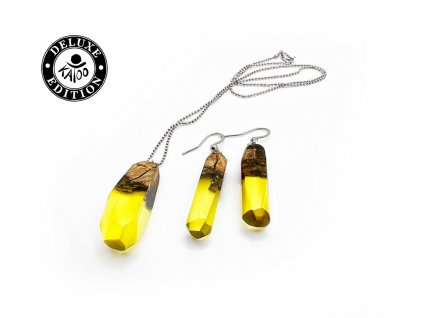 Náhrdelník a náušnice žluté