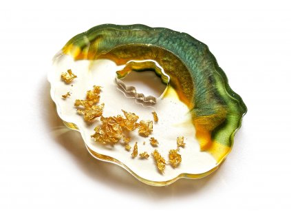 Zeleno zlatý podtácek