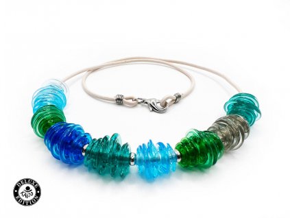 Náhrdelník zeleno modrý