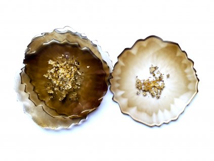 Podtácek hnědo zlatý