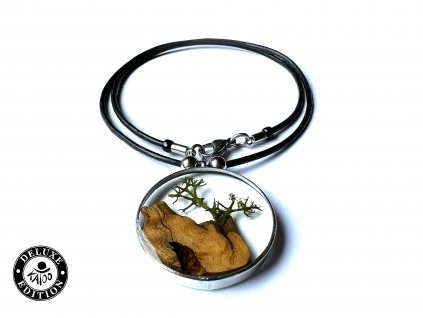 Náhrdelník ze dřeva a mechuNáhrdelní ze dřeva a mechu