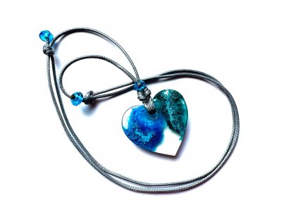 Náhrdelník modré srdce